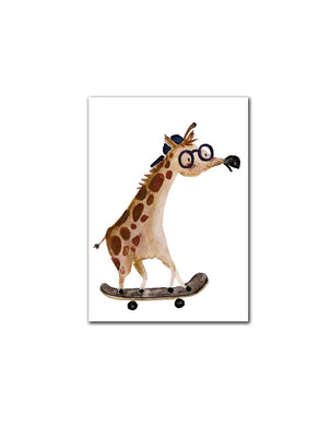 Postkarte Giraffe